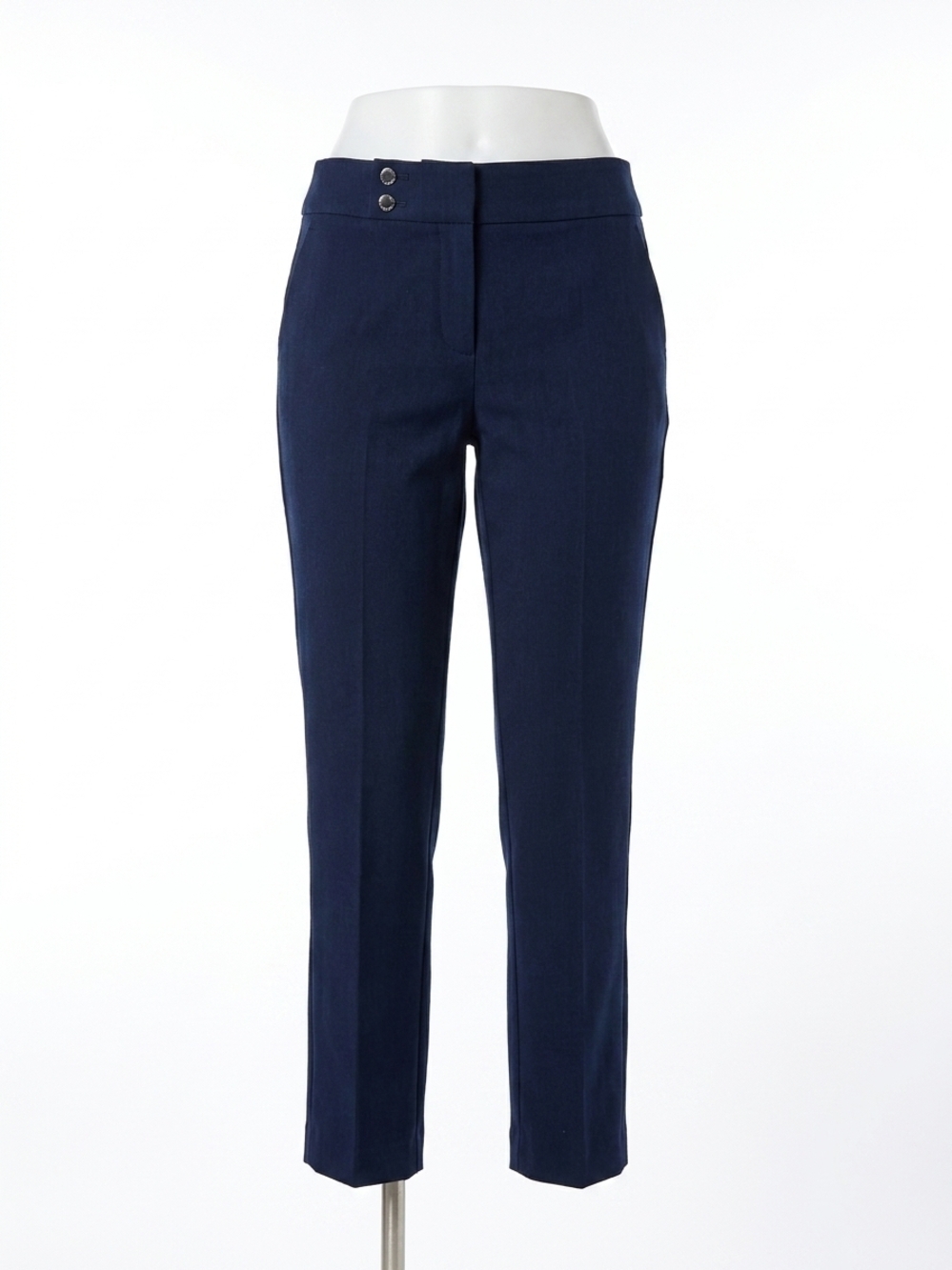 NEW NIC + ZOE copley straight cotton bi-stretch extended tab pant in dark indigo